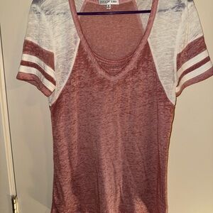 Buckle Brown and Cream Fitted Short Sleeve T-shirt